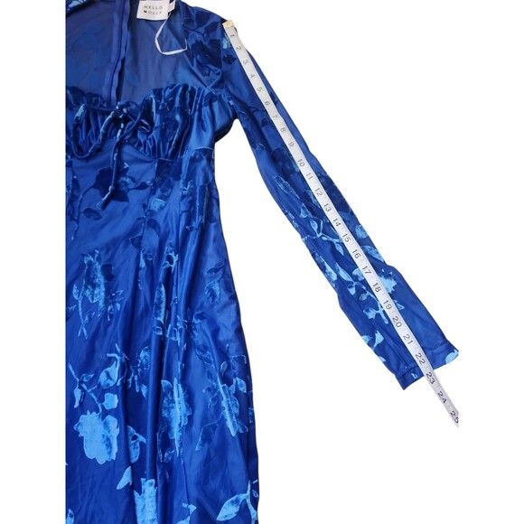 Hello Molly Babydoll Milkmaid New City Minidress Medium Velvet Flocked Ethereal - Picture 9 of 10